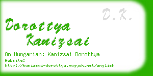 dorottya kanizsai business card